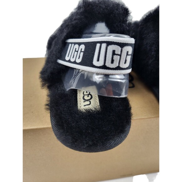 Ugg Oh-Yeah Girls TD Black Slides 1116636T Size 10 NWT NIB Toddlers - Picture 4 of 11
